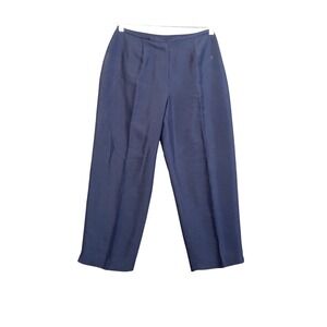Lauren Ralph Lauren Silk Blend‎ Navy Blue Dress Pants Size 8